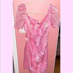 Pink shimmer bodycon dress